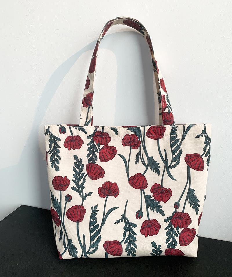 Artistic And Fresh Floral Canvas Bag