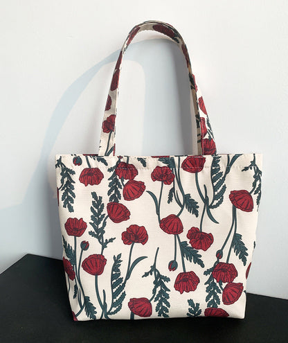 Artistic And Fresh Floral Canvas Bag