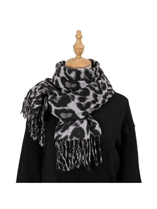 Sscarvii - Leopard Print Winter Neck Scarf