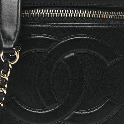 Lambskin Timeless Vanity Cosmetic Case Black