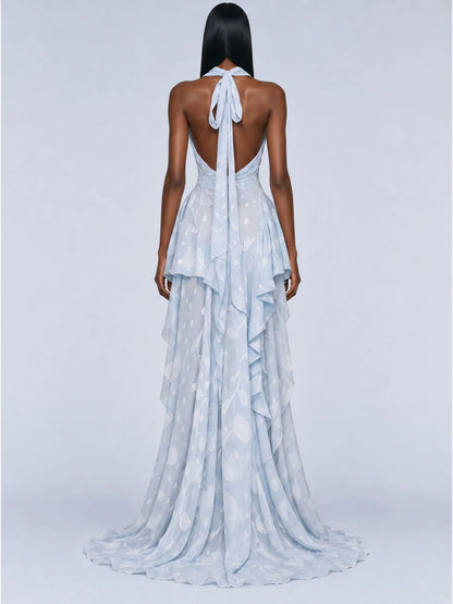 Seren Asymmetric Draped Maxi Dress