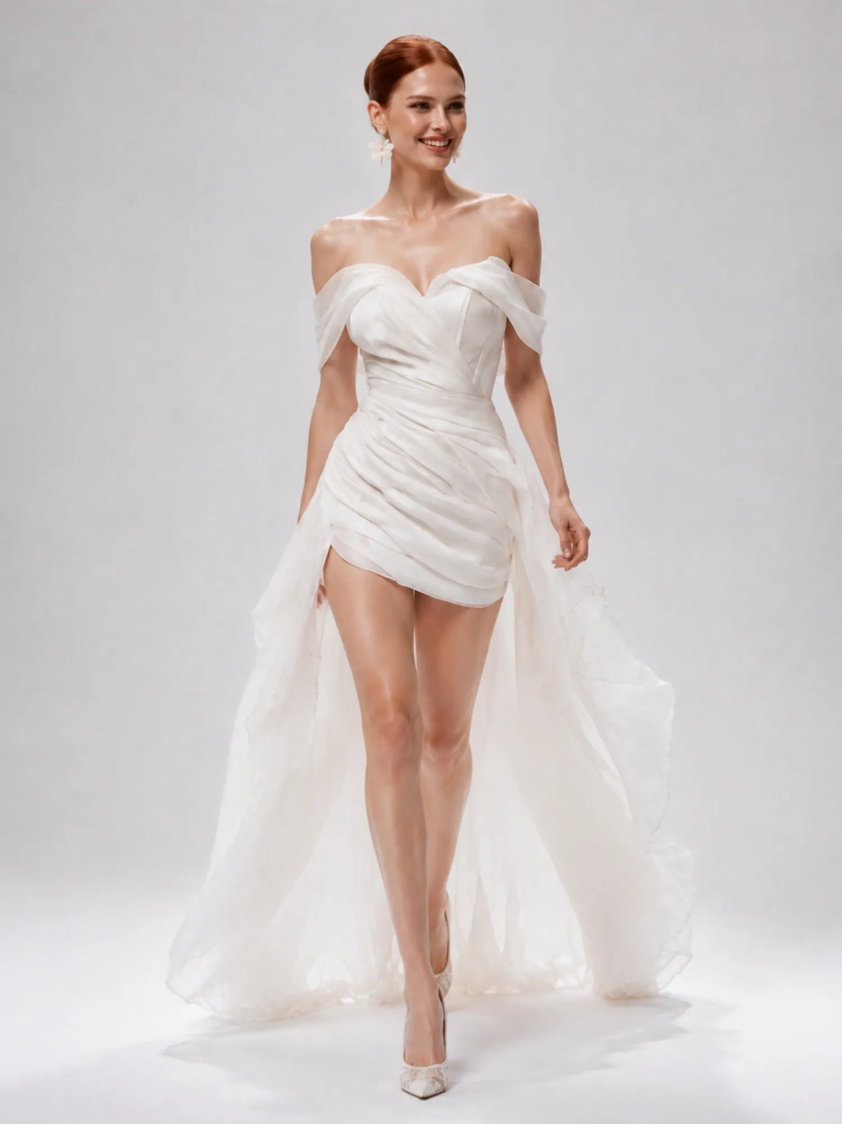 Phoebe Ruffled Off-Shoulder Mini Dress