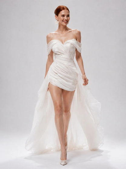 Phoebe Ruffled Off-Shoulder Mini Dress
