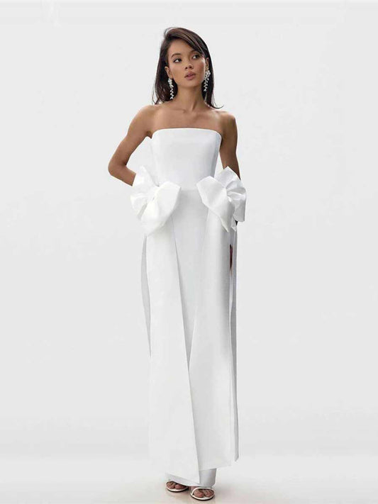 Juliana Bow Strapless Maxi Dress