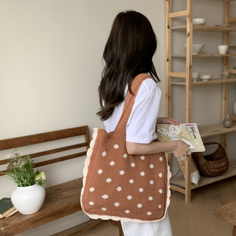 Crochet Tote Bag Simple Fashion Wool Bag