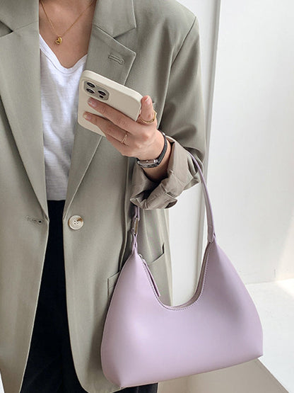 Geometric Split-Joint Zipper Shoulder Bags Handbags