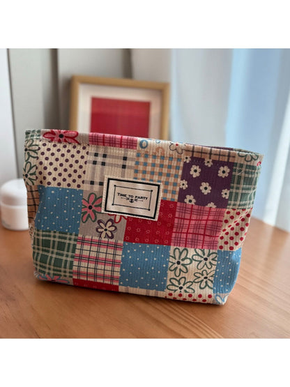 Cosbai - Portable Patchwork Travel Makeup Bag