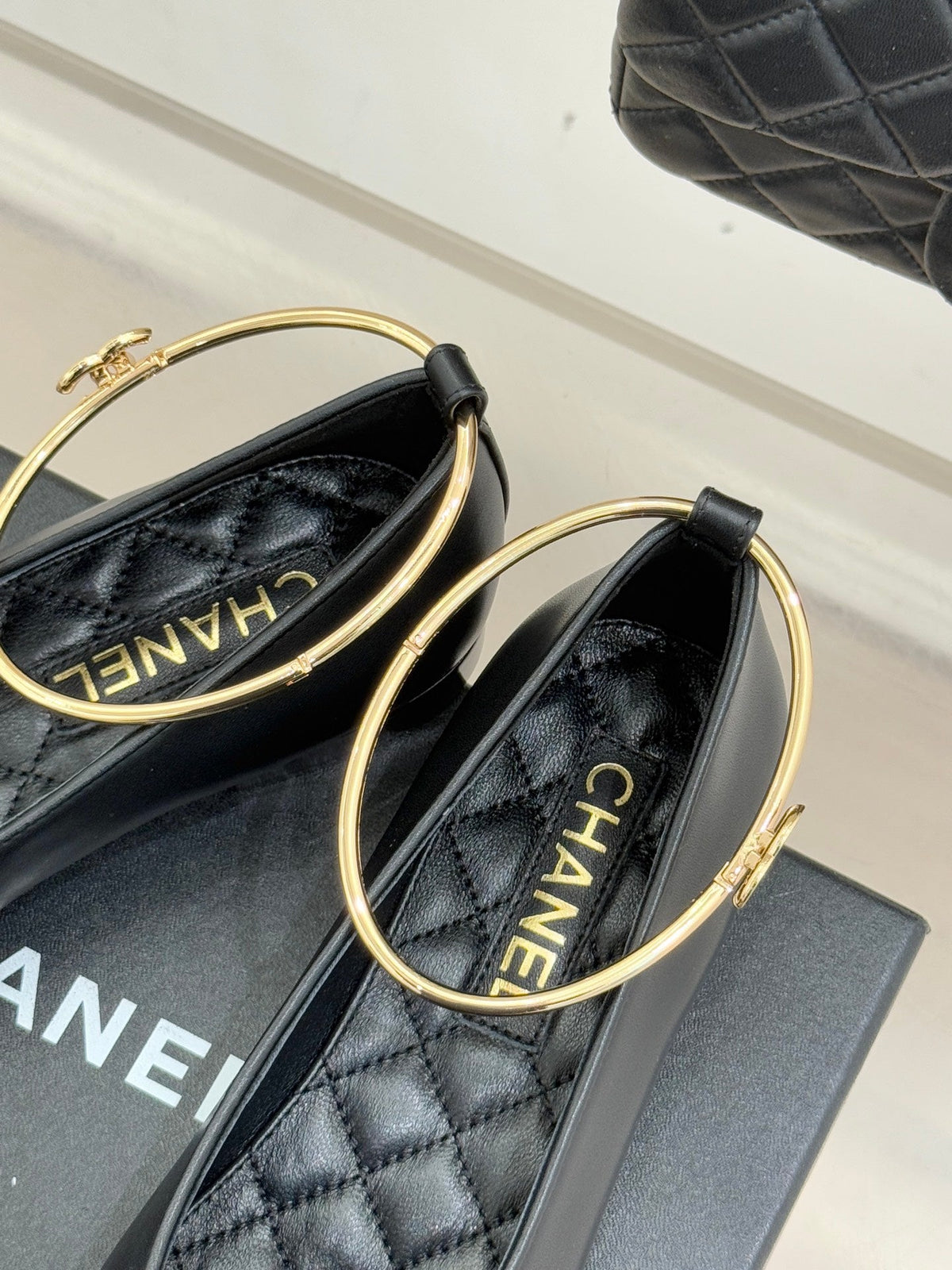 CC 26C Ribbon Double C Camellia Mary Jane Black Lambskin