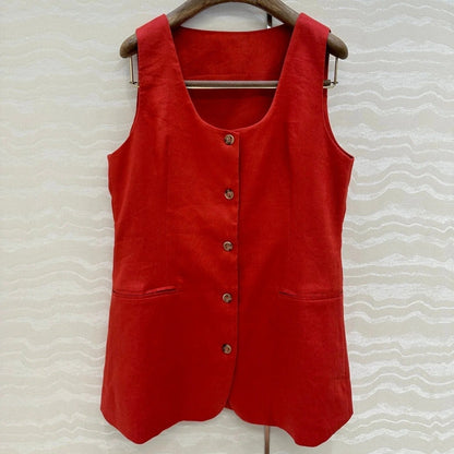 LP SLEEVELESS LINEN BLAZER 272246