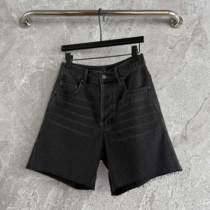 YSL Denim Short Black Cotton