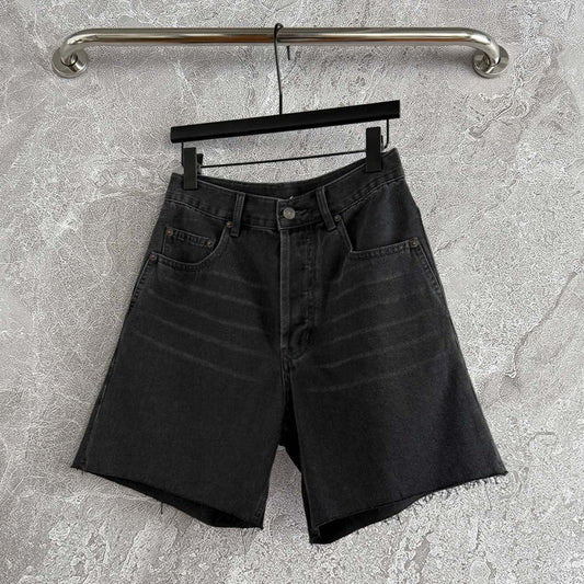 YSL Denim Short Black Cotton