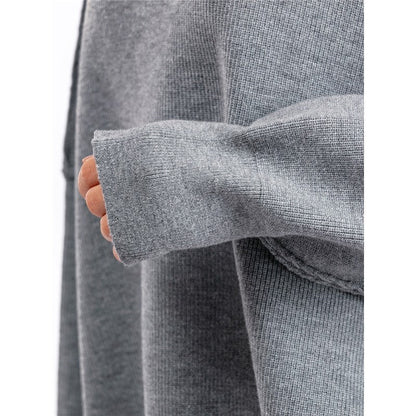 Round Neck Solid Color Loose Sweater