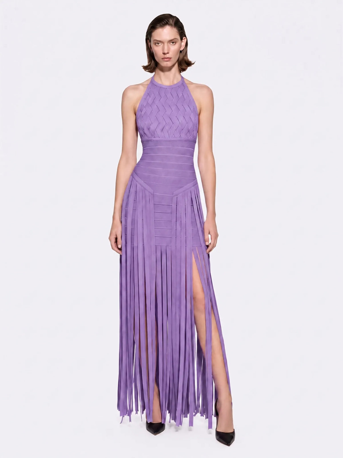 Dahlia Woven Fringe Maxi Dress