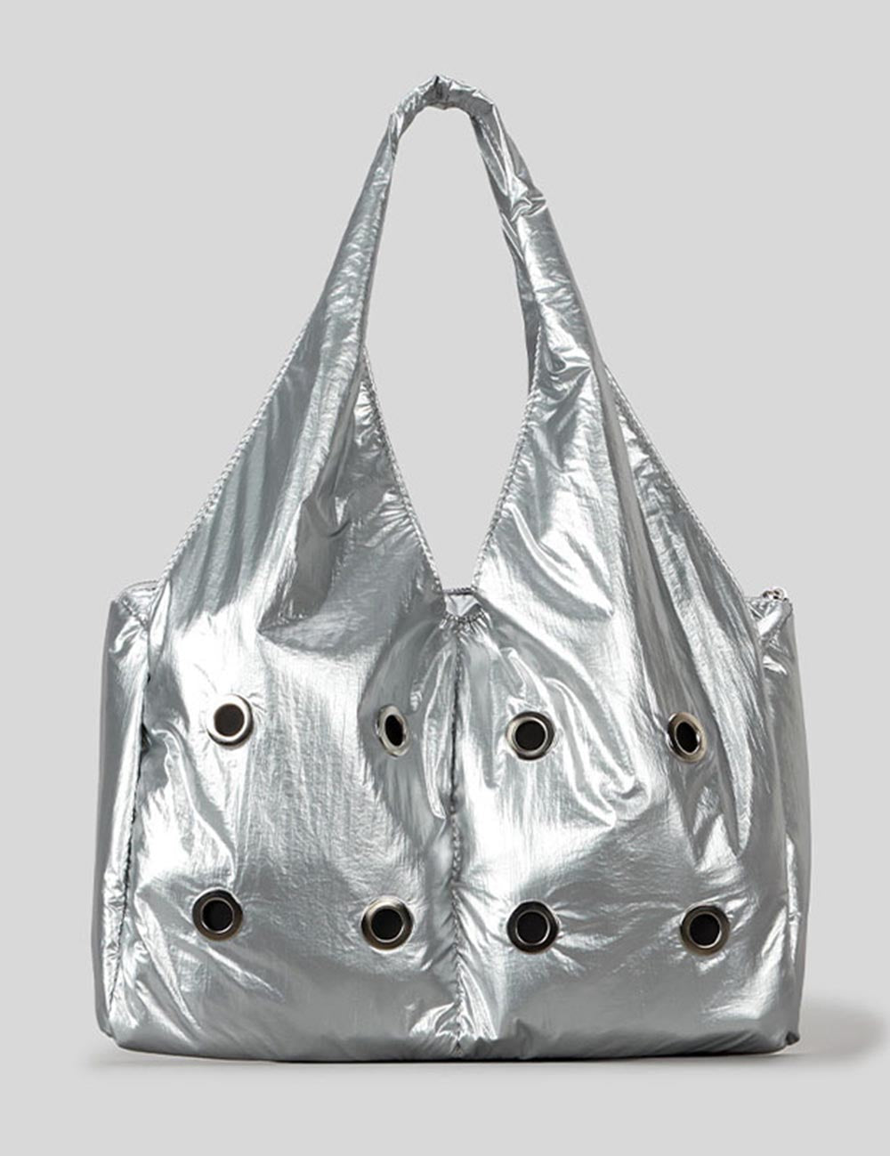 Hollow Studded Solid Large Capacity Shoulder Bag