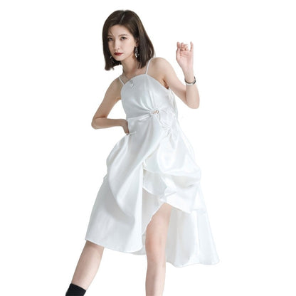 Pleated Irregular Dress