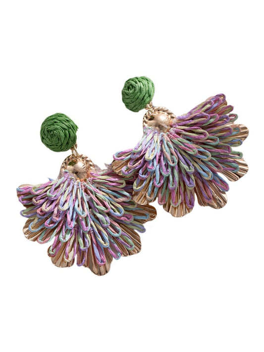 Earwish - Boho Woven Flower Earrings