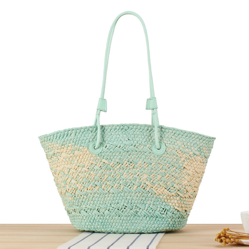 Crochet Market Bag Graded Bluegrass Woven Bag