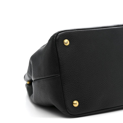 Vitello Daino Tote Black
