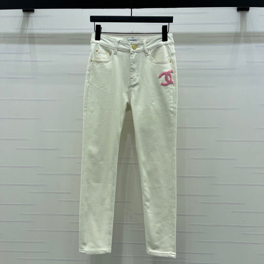 CC Slim-Fit Jeans White Pink Denim 343627
