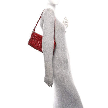 Calfskin Intrecciato Kalimero Cha-Cha Clutch Red