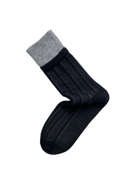 Rufia - Color-Block Mid-Calf Socks – Minimalist &amp; Warm