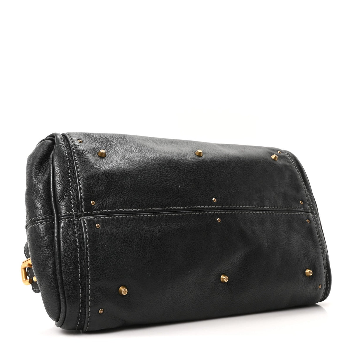 Calfskin Medium Paddington Satchel Black
