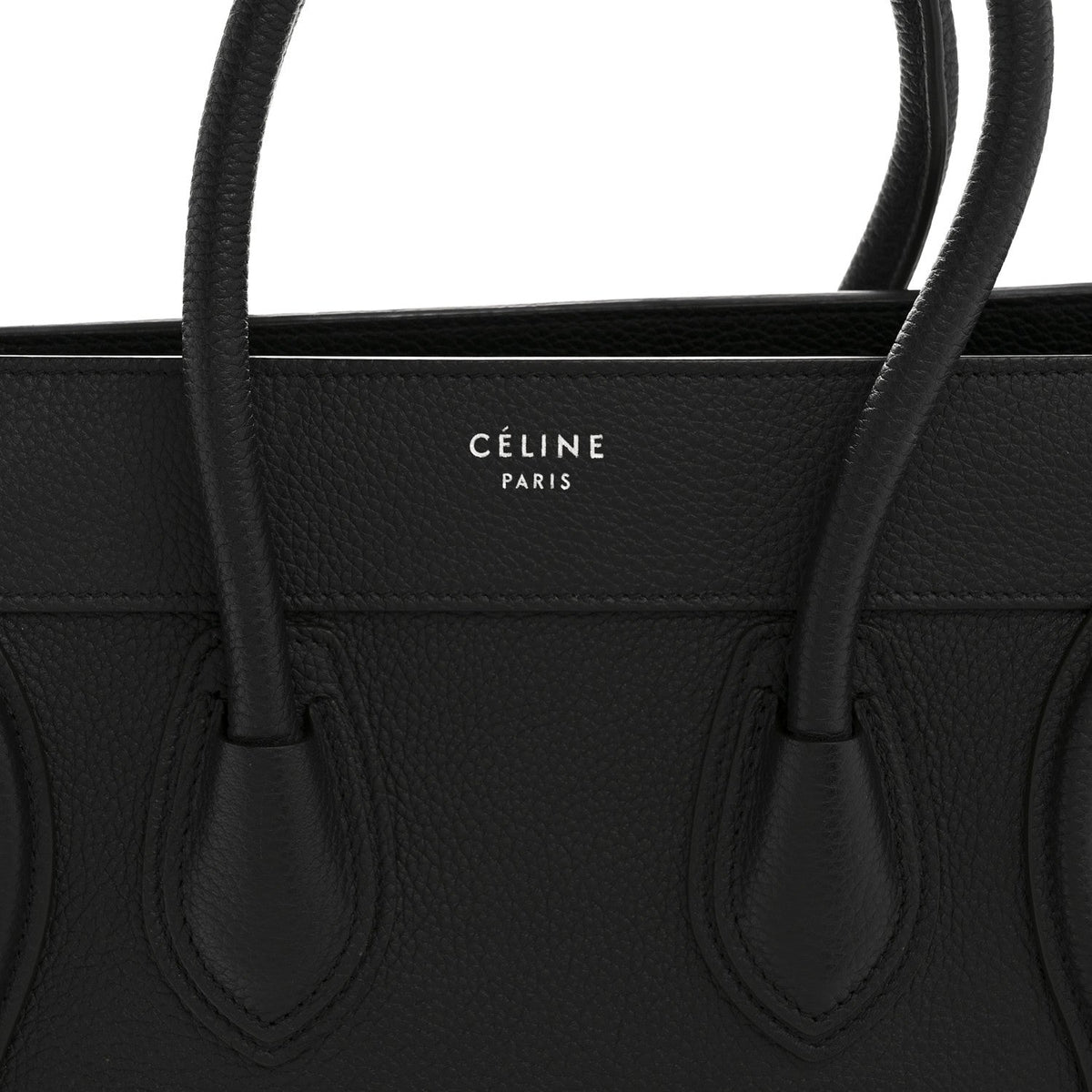 Drummed Calfskin Micro Luggage Black
