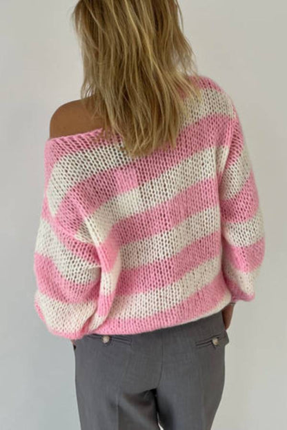 Cotton Candy Navy Stripe Knit Jumper