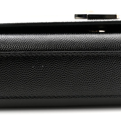 Grain De Poudre Medium Classic Monogram Kate Satchel Black