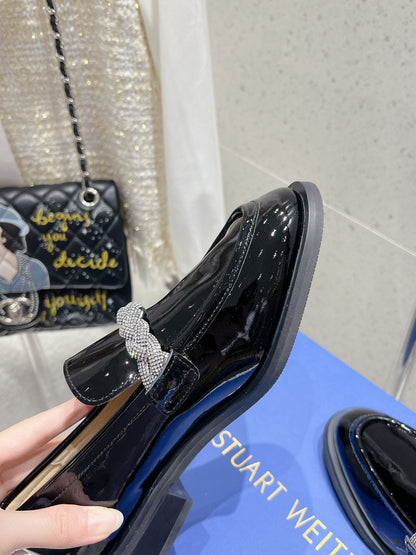 SW Palmer Highshine Loafer With Crystal Black Patent Leather 554370