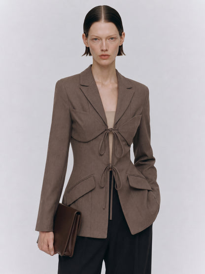 Beatrice Irregular Cut-Out Blazer
