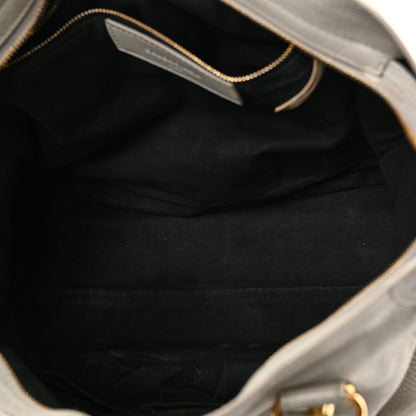 Chevre Gold Metallic Edge Hardware City Gris Glace