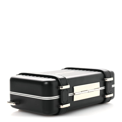 X RIMOWA Aluminum Personal Clutch On Strap Black