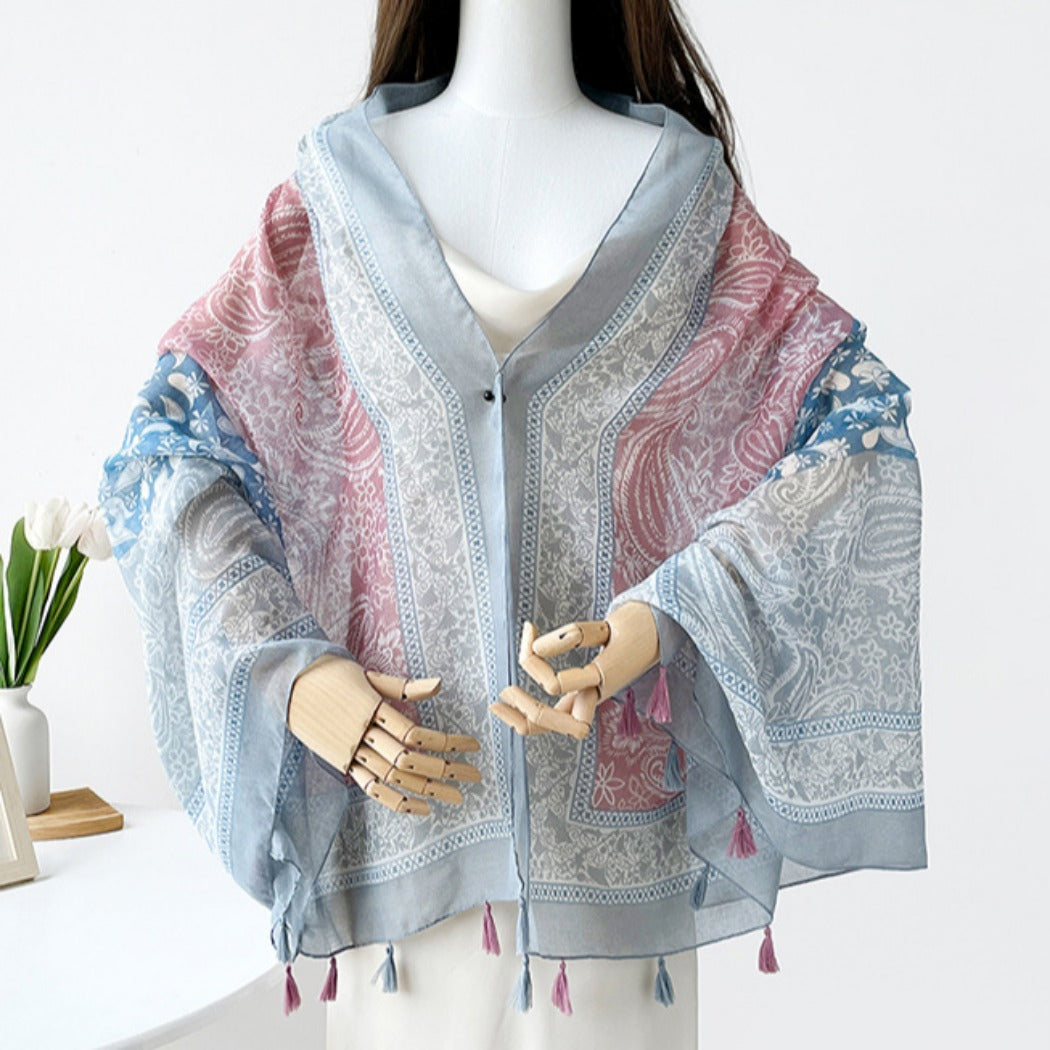 Scarvii - Boho Summer Shawl Scarf With Fringe - 6 Patterns