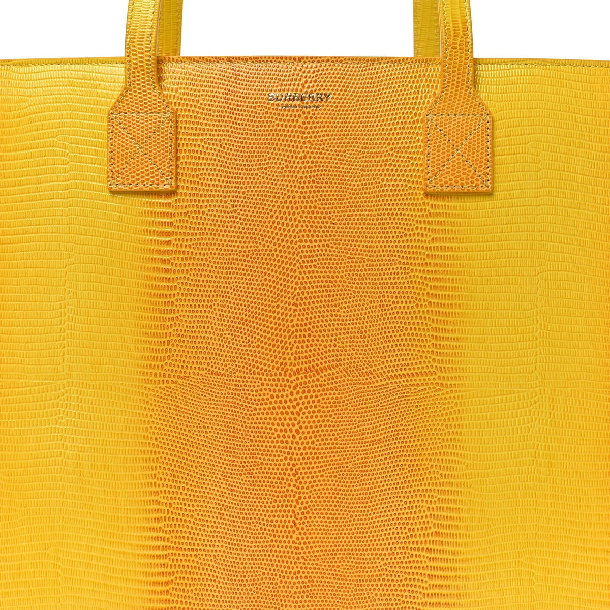 Calfskin Lizard Embossed Medium London Tote Marigold