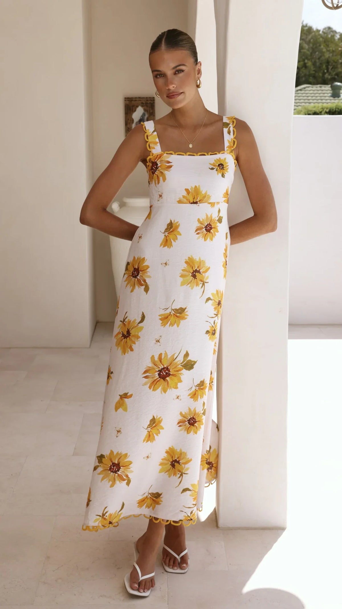 Milani Maxi Dress - Sunflower Print