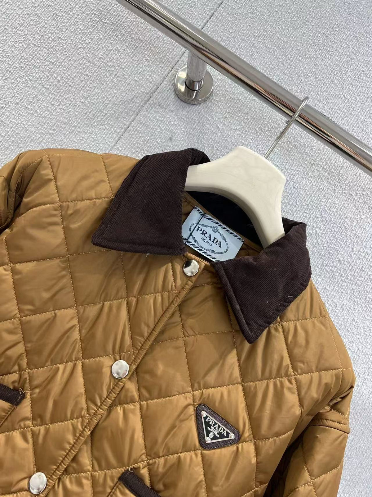 Prada Jacket Brown Polyester Cotton