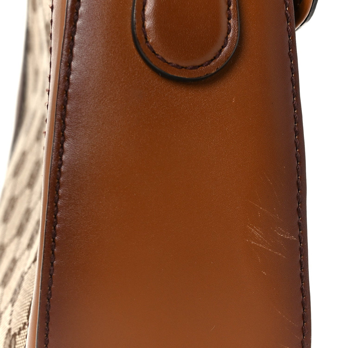 Monogram Medium Lady Web Shoulder Bag Beige Cuir