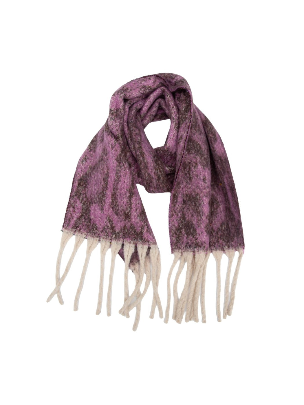 Scarvii - Winter Snake Printed Tassel Scarf