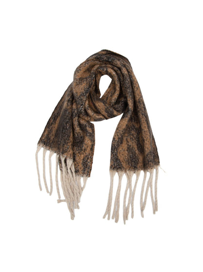 Scarvii - Winter Snake Printed Tassel Scarf
