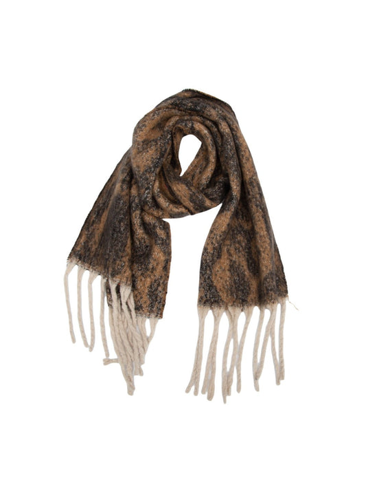 Scarvii - Winter Snake Printed Tassel Scarf