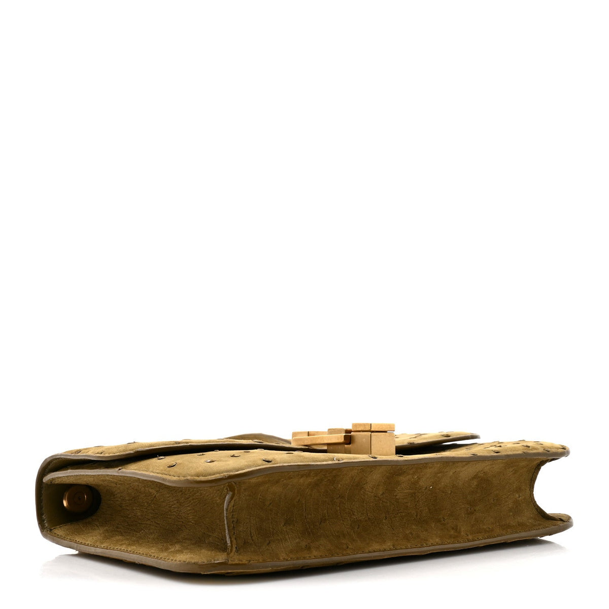 Ostrich Carre Satchel Green