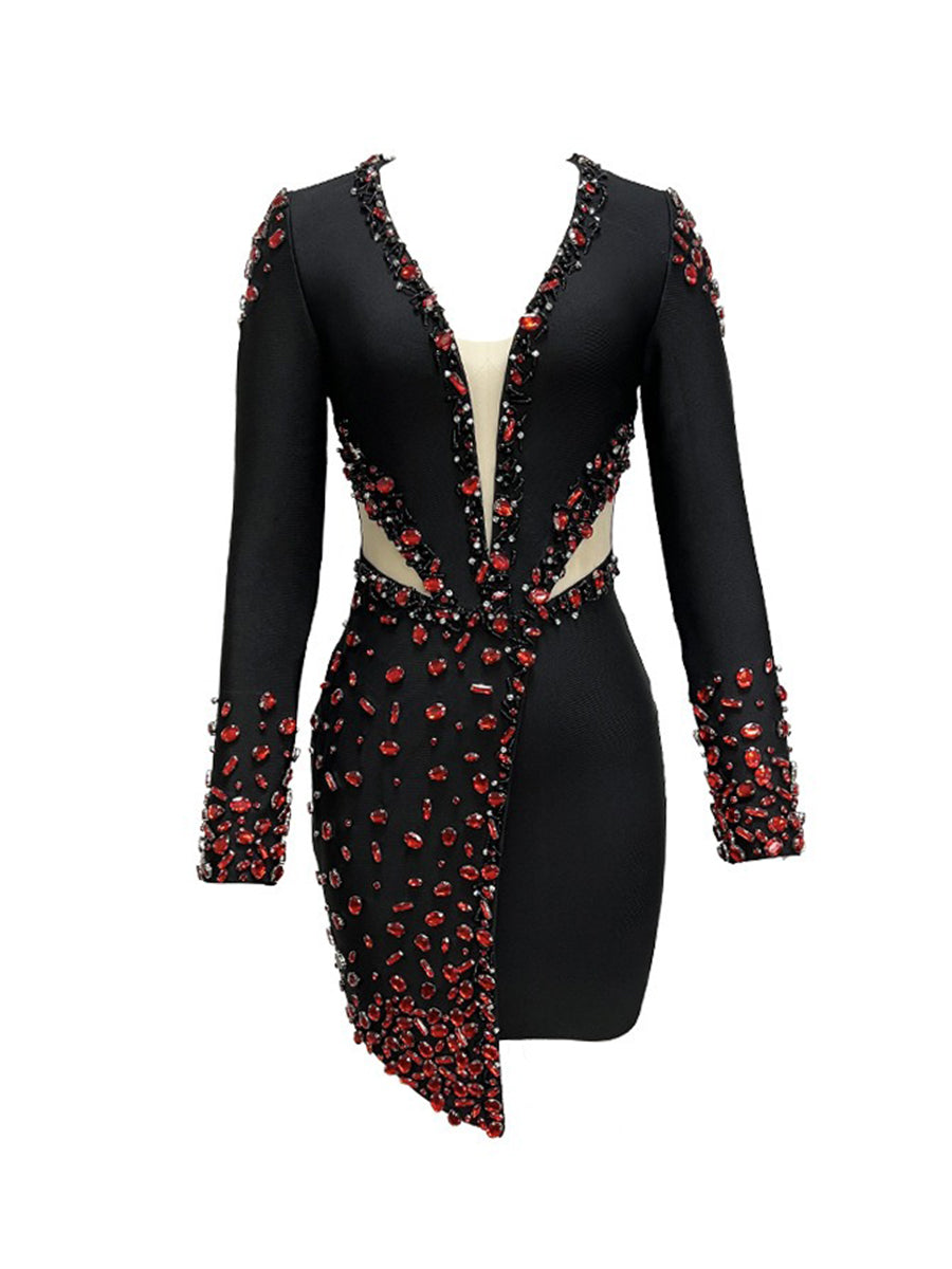 Rowena Mini Dress In Black