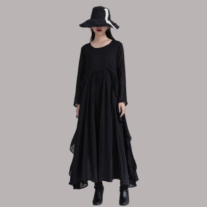 Lace-Trimmed Loose Dress