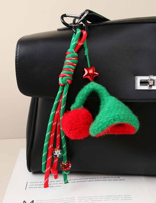 Creative Knit Beanie Christmas Theme Bag Charm