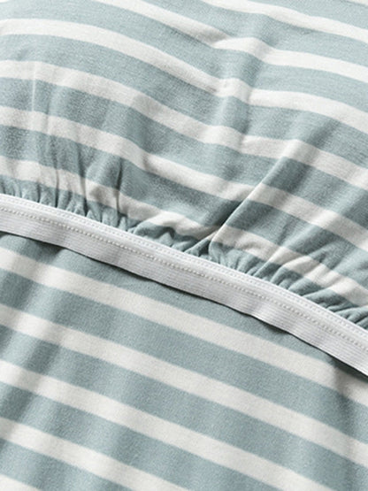 Simple Striped Long Sleeve&Pants Casual Pajamas Sets