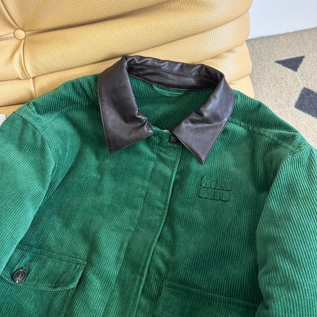 MIUMIU VELVET PADDED JACKET STYLE 472