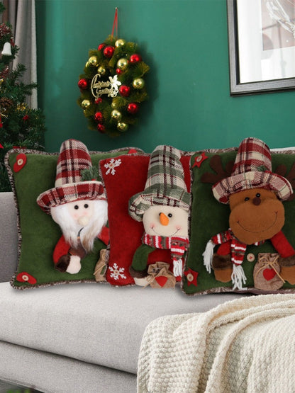 Xris - Christmas Character Fabric Pillow Covers - Festive Vibe