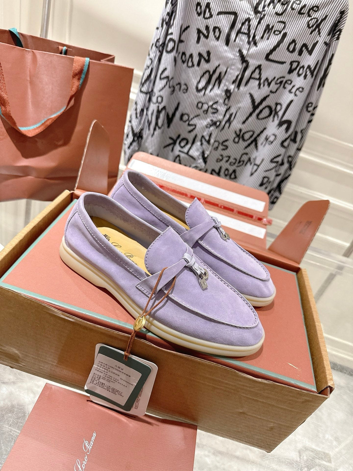 LP Summer Charms Walk Loafers Lavender Suede 565852