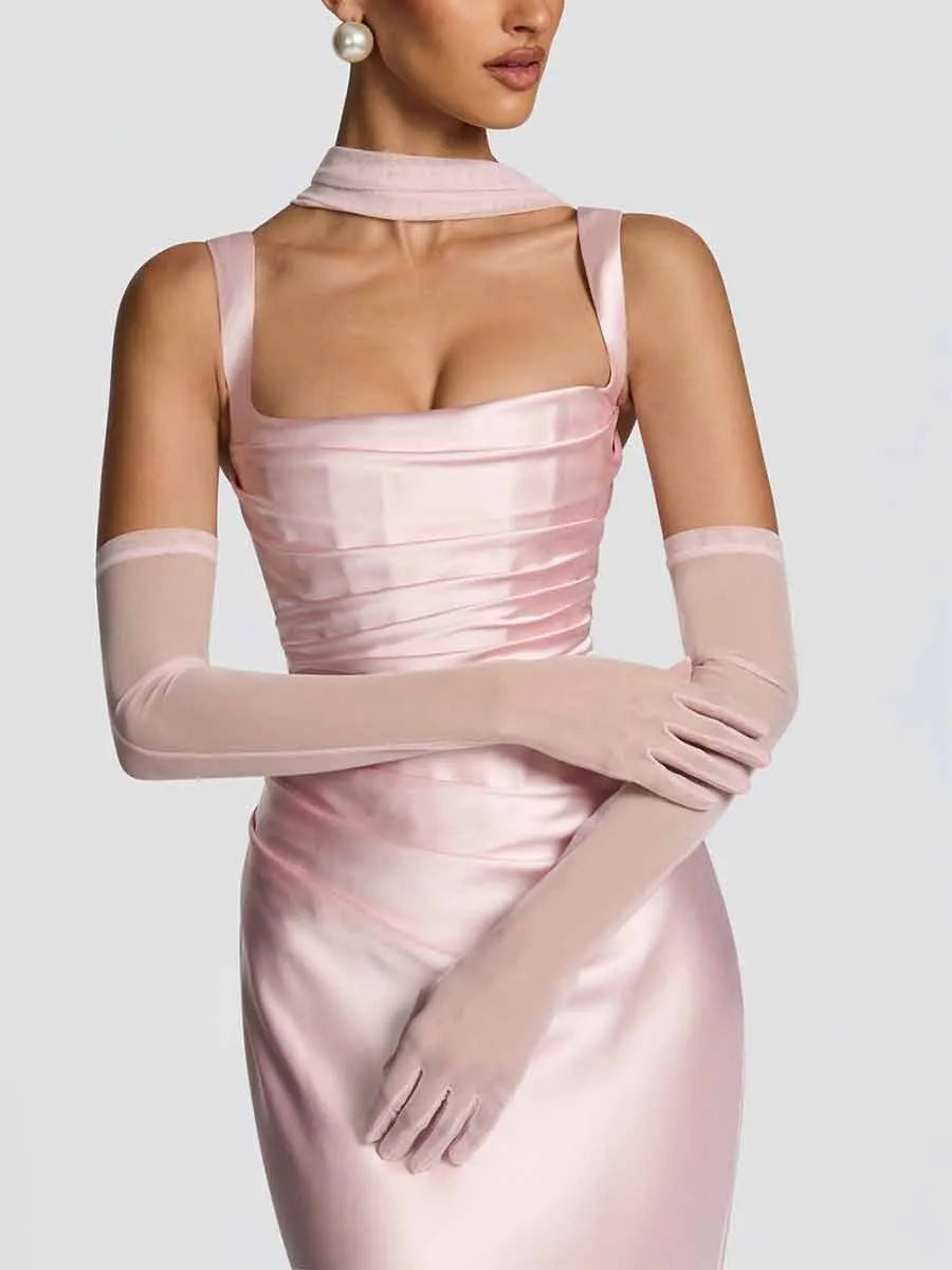 Zyra Satin Maxi Dress